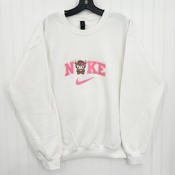 Nike Hello Kitty Highland Cow Embroidered Adult Unisex Crewneck Sweatshirt - Picture 3 of 12